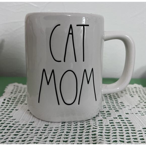 Rae Dunn Coffee Cups Cat Mom Meow Mugs Set of 2 Cat Lover Kitten Kitties Tea - Picture 2 of 8